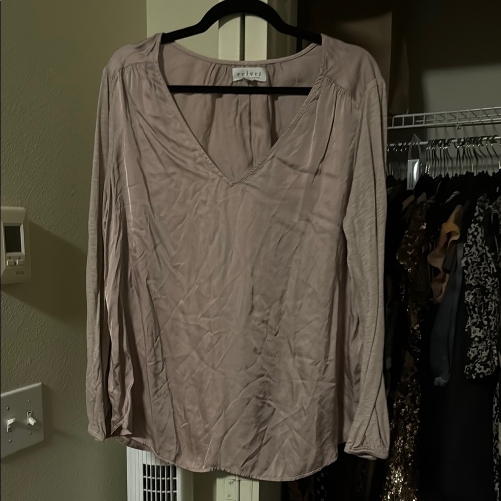Silk Women's Top in Cream by Velvet